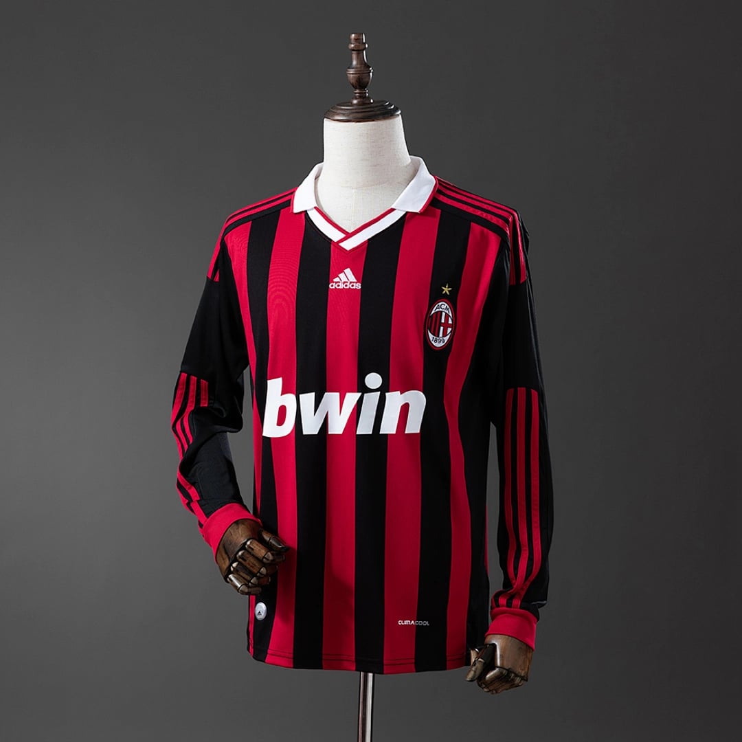 Camisola Principal do AC Milan 2009/2010 (Retro, Manga Longa) - Vista 1