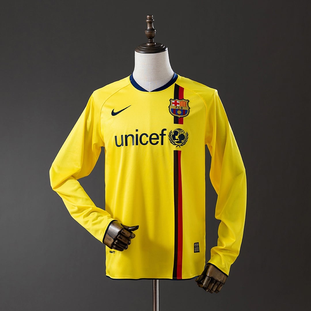 Camisola Alternativa do FC Barcelona 2008/2009 (Retro, Manga Longa) - Vista 1