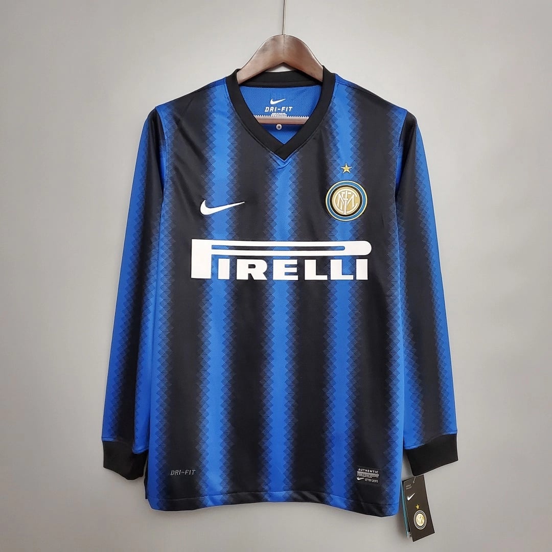 Camisola Principal do Inter Milan 2010/2011 (Retro, Manga Longa) - Vista 1