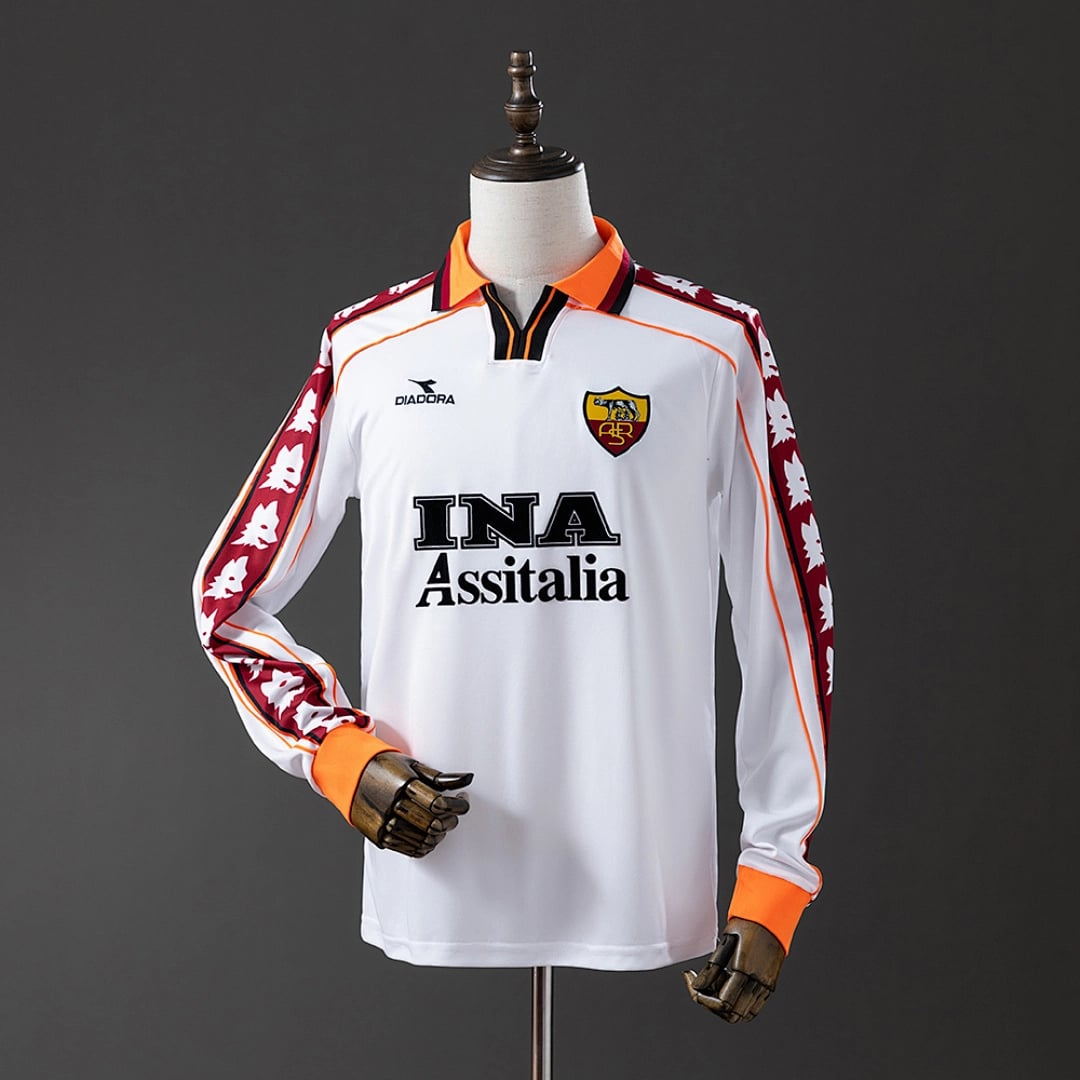 Camisola Alternativa do AS Roma 1998/1999 (Retro, Manga Longa) - Vista 1