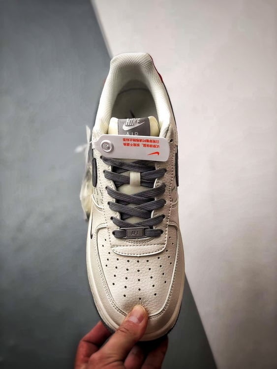 Stussy x Air Force 1 Low Cinza Vermelho - Vista 9