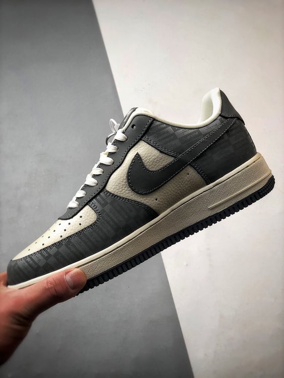 Stüssy x Air Force 1 Low Bege e Cinzento Escuro - Vista 5