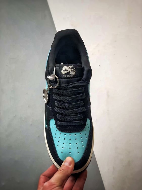 Stussy x Air Force 1 Low Camurça Preto e Azul - Vista 9