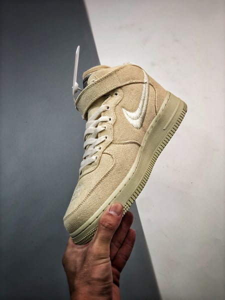 Stussy x Air Force 1 Mid Branco Fresco - Vista 5