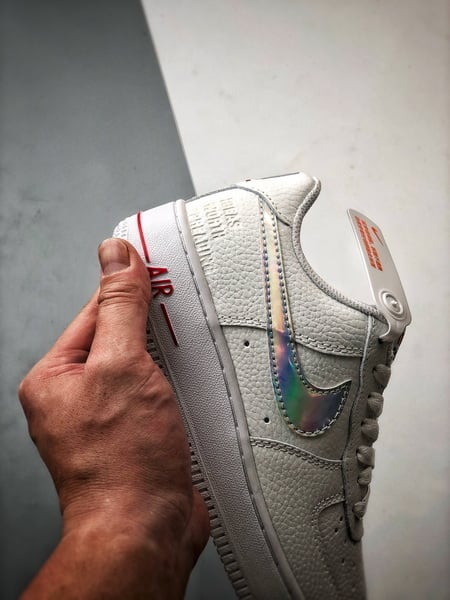 TEDxPortland x Air Force 1 Low Branco Laser - Vista 2