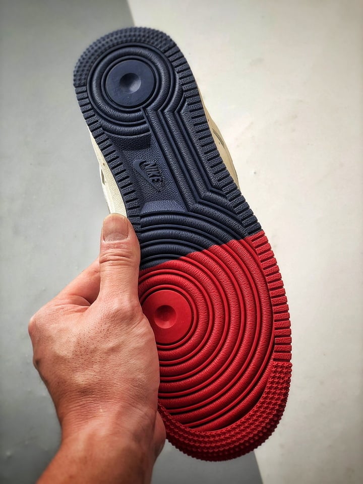 TNF x Nike Air Force 1 Low Azul e Vermelho - Vista 4