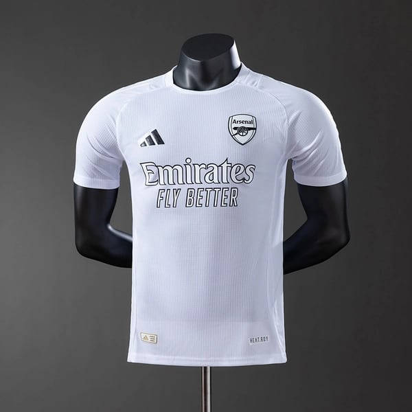 Arsenal 2025/26 White Player Jersey - Vista 1