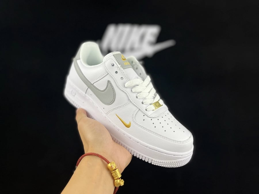 Air Force 1 Low Mini Swoosh Branco Cinza - Vista 1