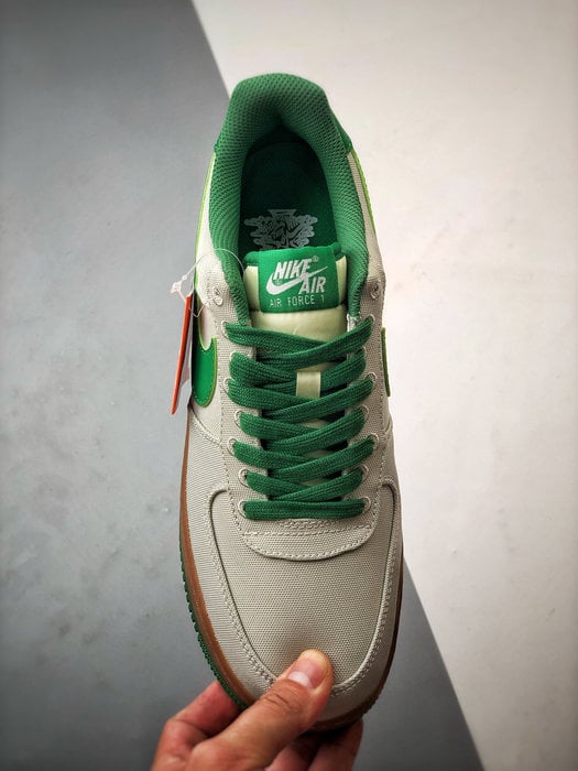 Air Force 1 '07 Low Canvas Cinza e Verde - Vista 2