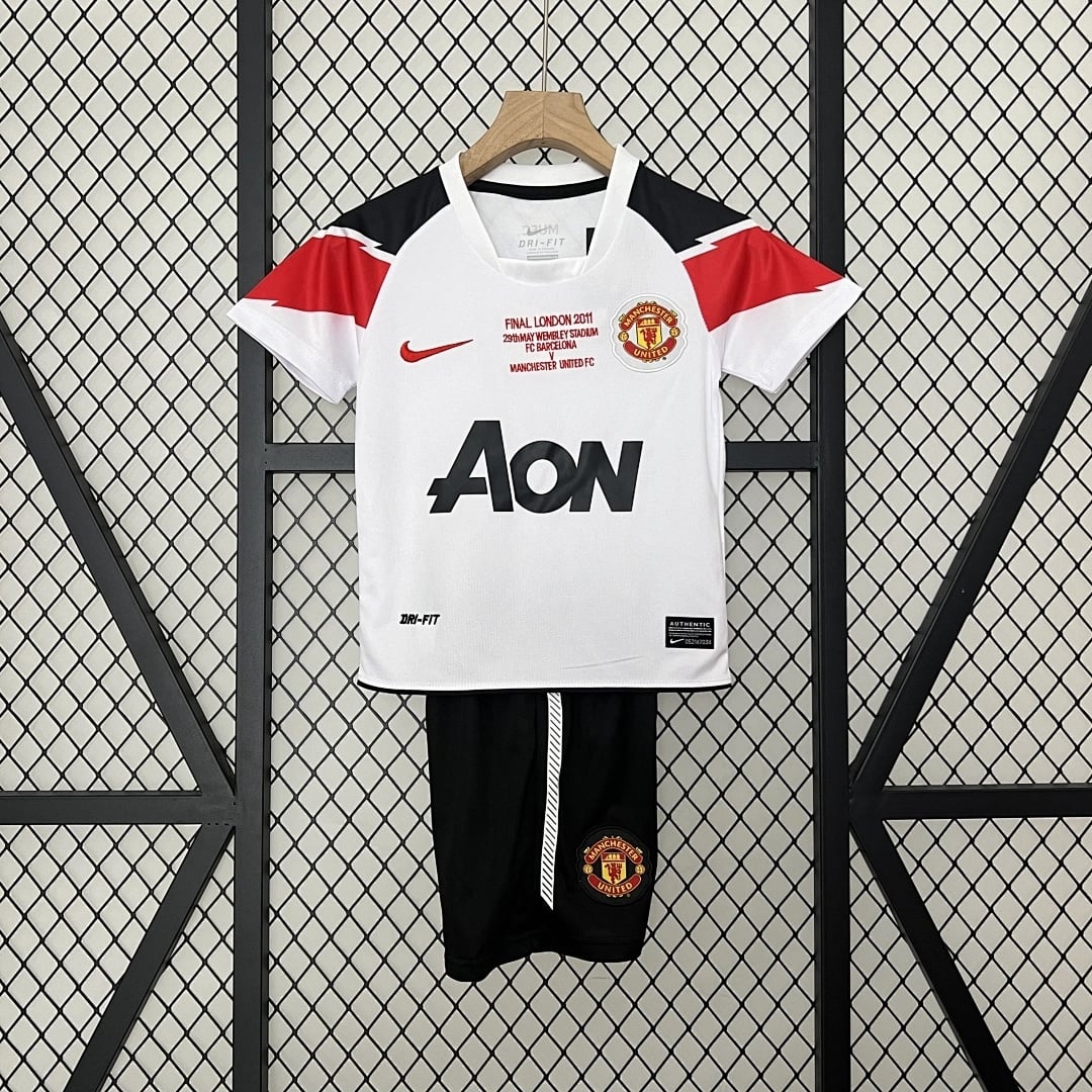 Kit Crianca Manchester United Alternativa 2010/2011 Champions League - Vista 1