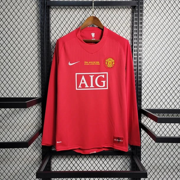 Manchester United Home 2007/08 Long Sleeve - Vista 1