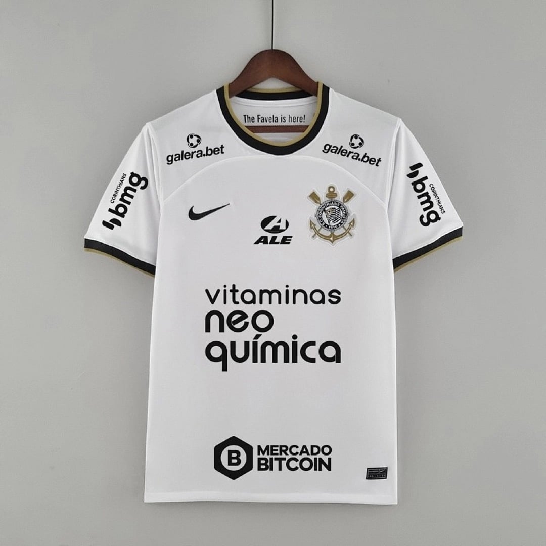 Camisola Principal do Corinthians 2022/2023 Todos Patrocinadores - Vista 1