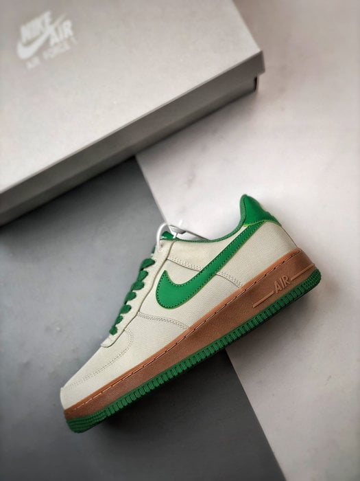 Air Force 1 '07 Low Canvas Cinza e Verde - Vista 3