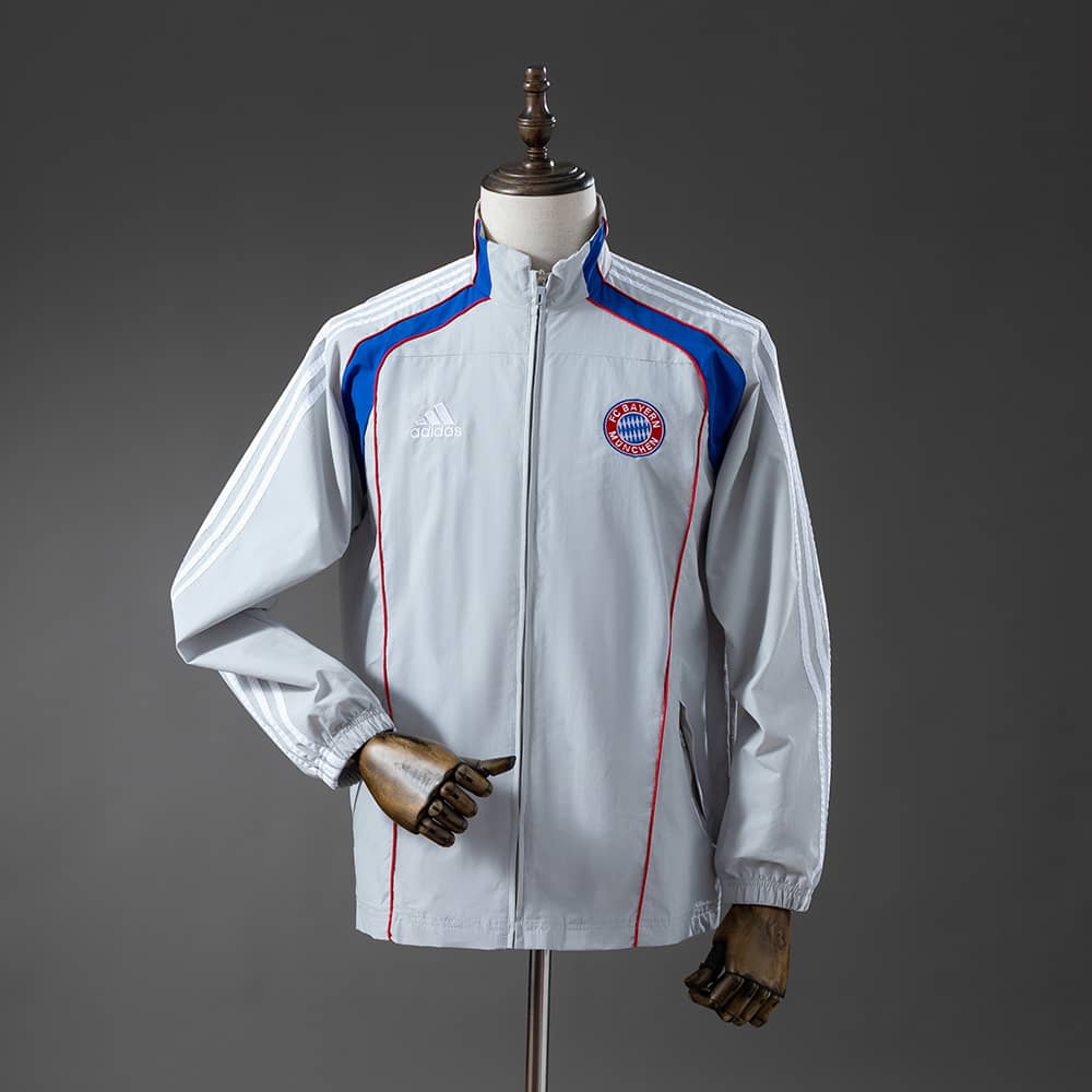 Corta‑Vento Bayern Munique Cinza Claro