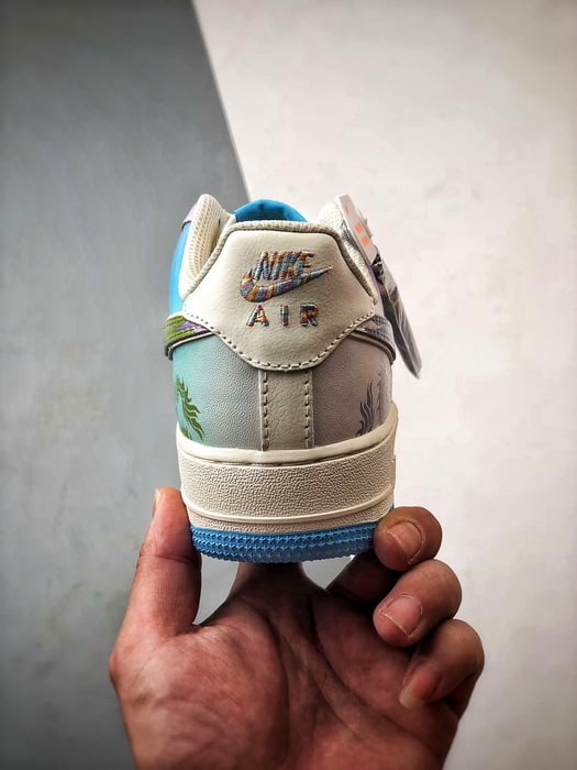 Air Force 1 Low Estilo Chinês Azul, Verde e Roxo - Vista 3