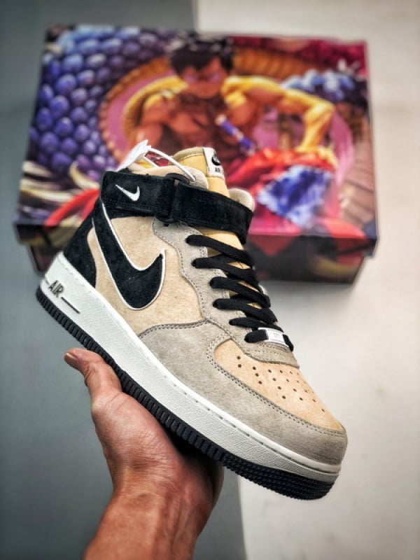 Air Force 1 07 Mid Cinzento Preto e Rosa Camurca - Vista 1