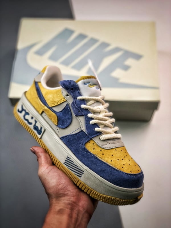 Air Force 1 Fontanka Desconstruido Vintage Amarelo e Azul - Vista 1