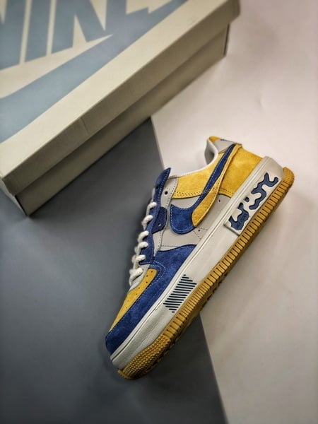 Air Force 1 Fontanka Desconstruido Vintage Amarelo e Azul - Vista 8