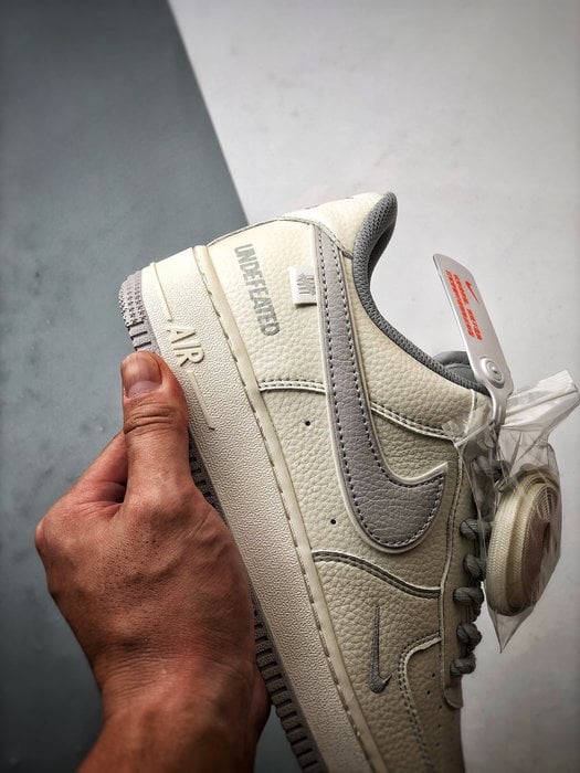 Air Force 1 Low Cinco Listras Corda Grossa Branco e Cinza - Vista 2