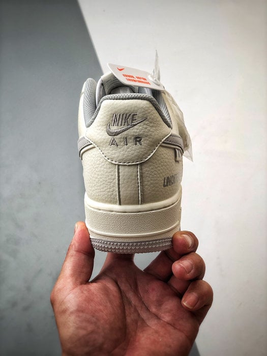 Air Force 1 Low Cinco Listras Corda Grossa Branco e Cinza - Vista 3