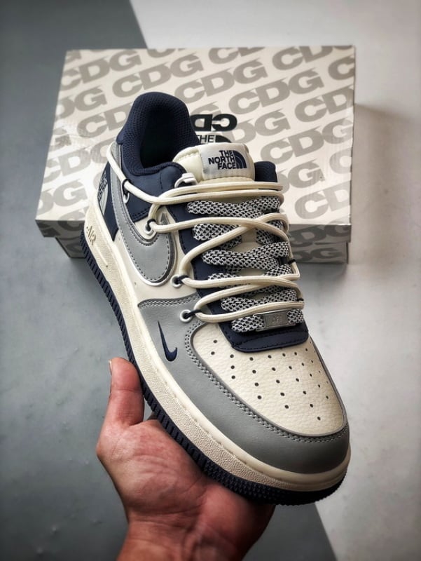 Nike Air Force 1 Low North Face Cinza Azul - Vista 1