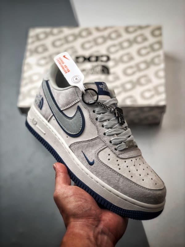 Air Force 1 Low North Face x CDG Cinzento e Azul
