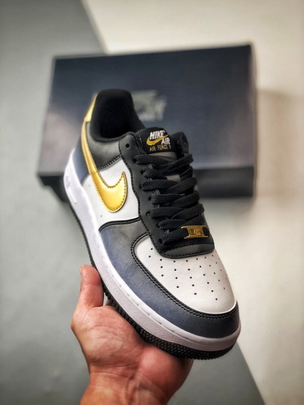 Nike Air Force 1 Low Azul e Dourado - Vista 1