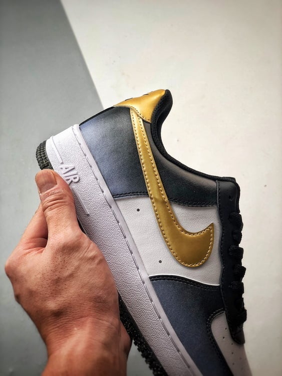 Nike Air Force 1 Low Azul e Dourado - Vista 2