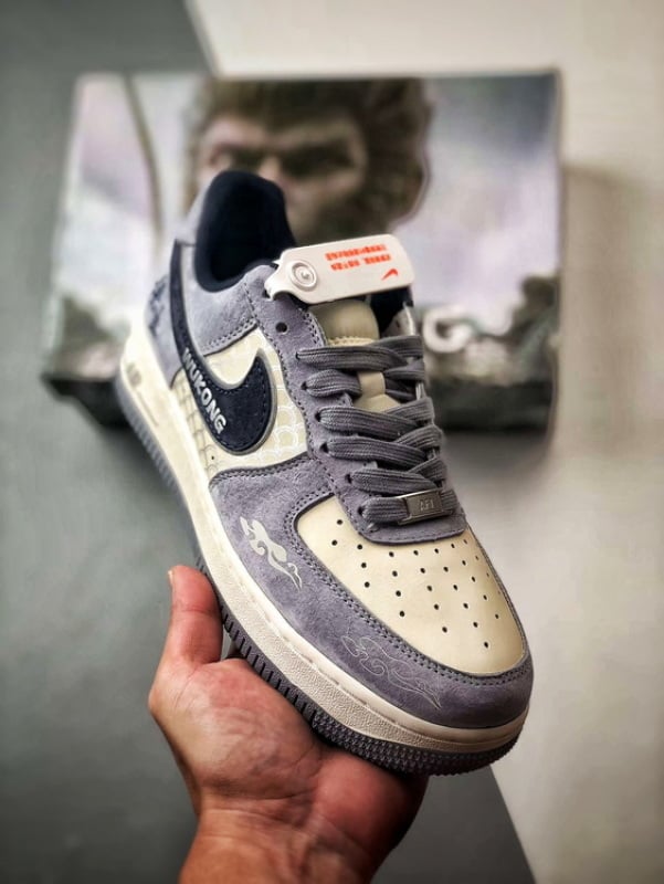 Air Force 1 Low Wukong Cinza Azul - Vista 1