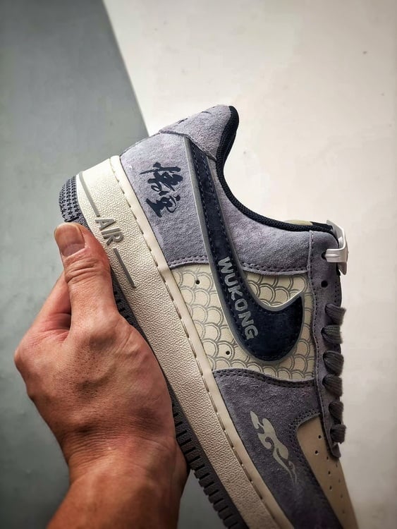 Air Force 1 Low Wukong Cinza Azul - Vista 2