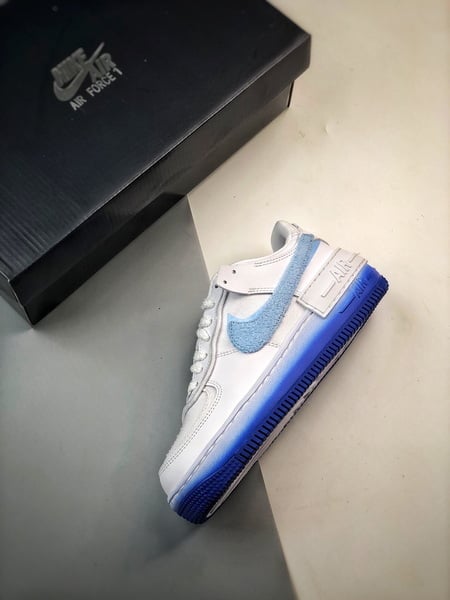 Air Force 1 Shadow Branco Azul Camurca - Vista 8
