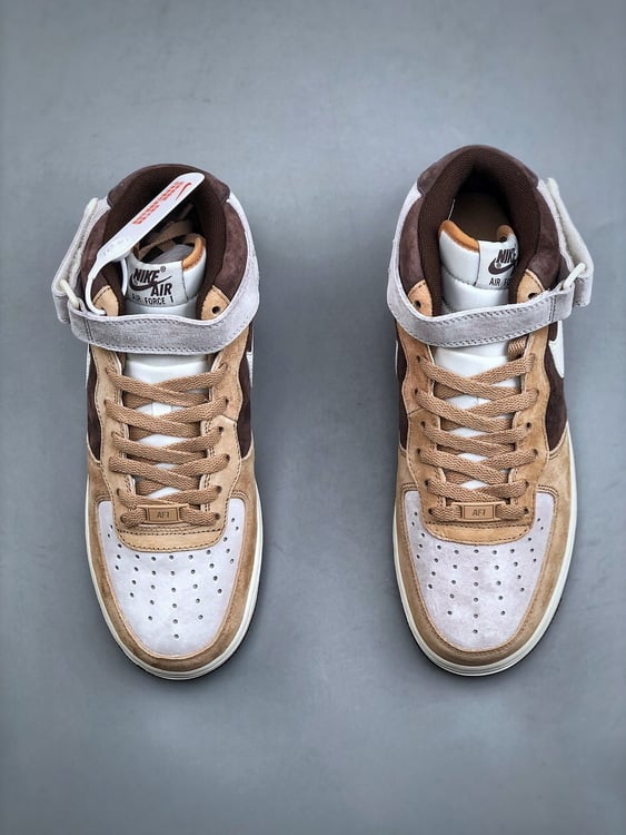 Air Force 107 Mid Cafe Grao Cor - Vista 6