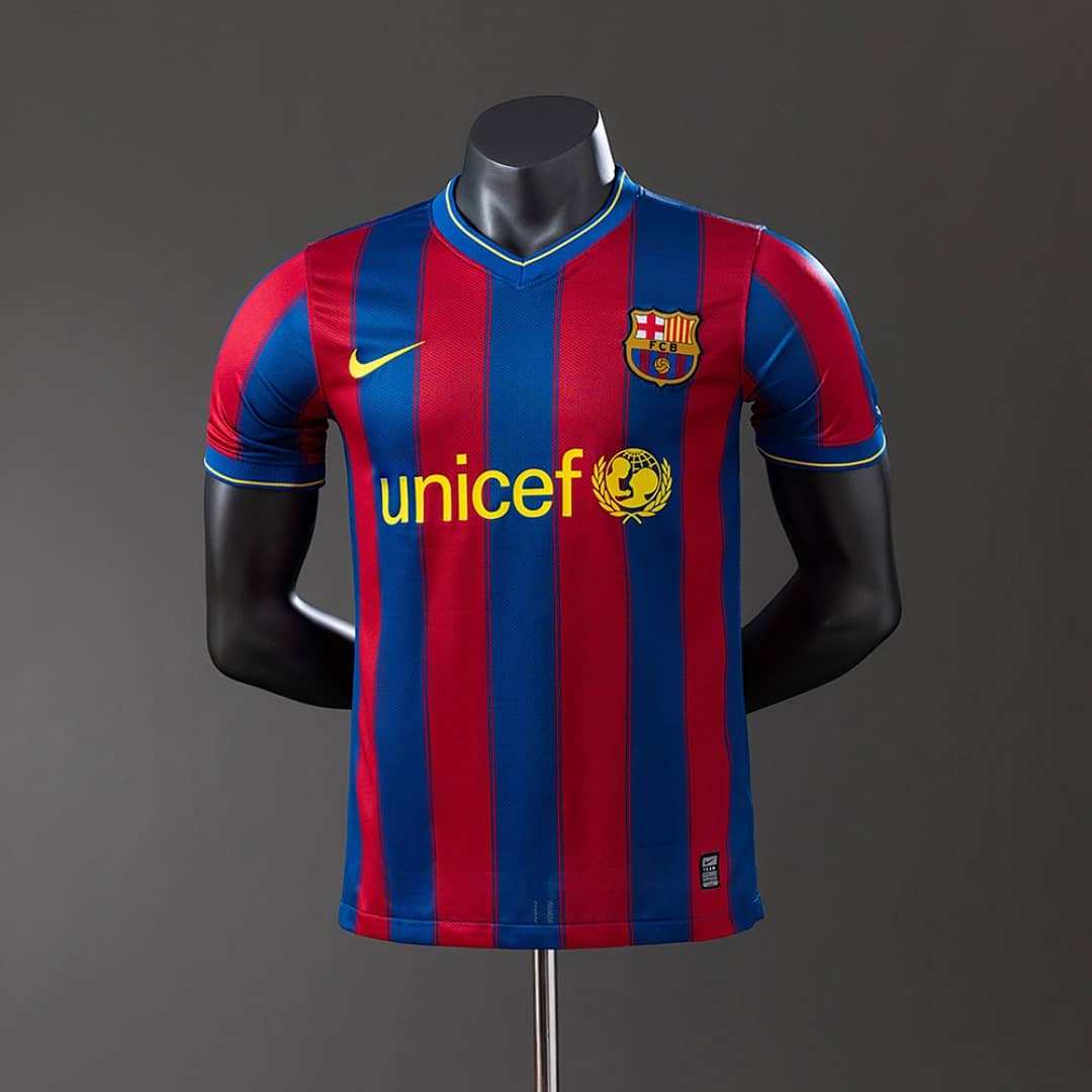 Camisola Principal do FC Barcelona 2009/2010 (Retro, Versao Jogador)