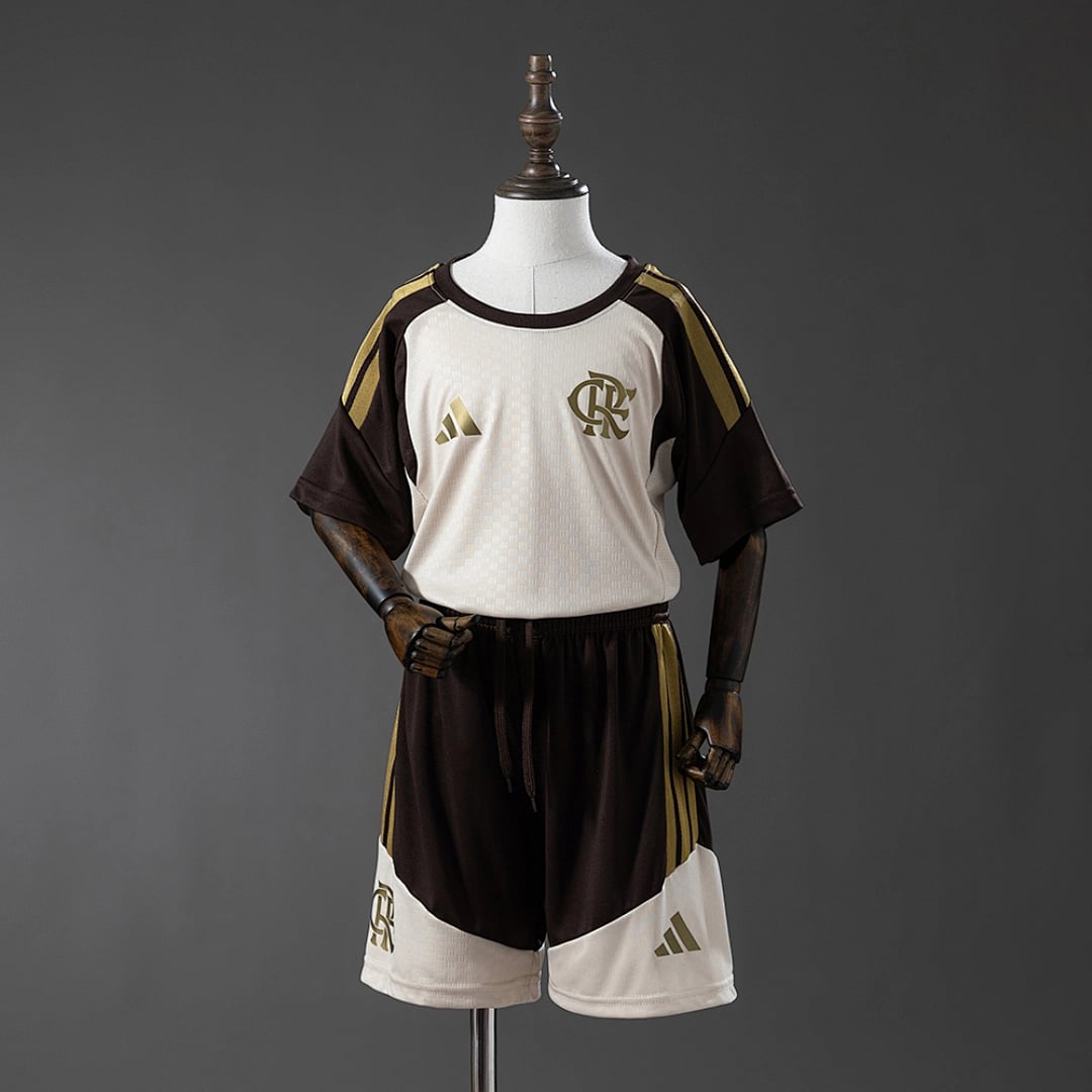 Kit Criança Flamengo 2026/27 Treino Castanho - Vista 1