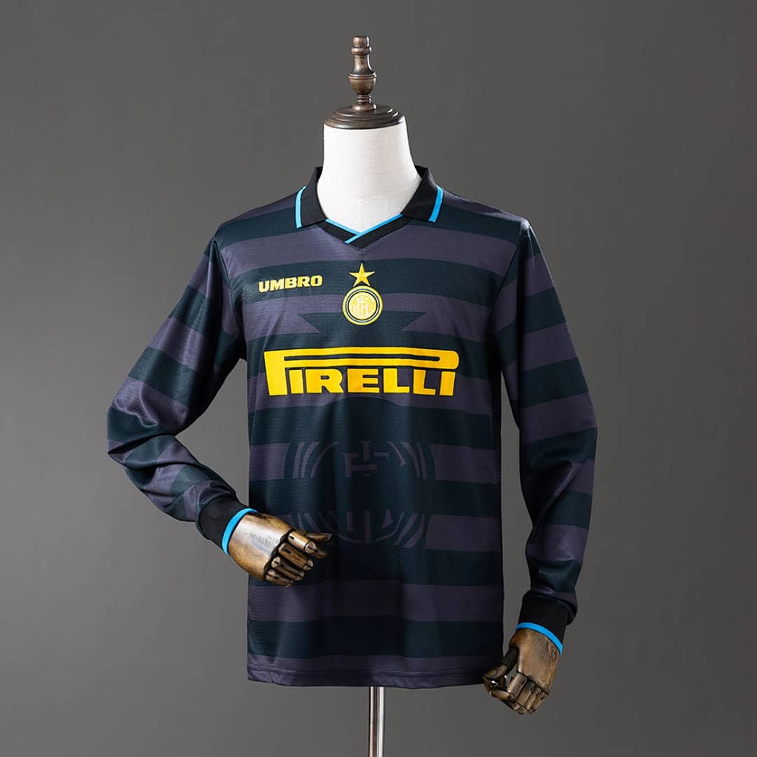 Camisola Terceira do Inter Milan 1997/1998 (Retro, Manga Longa)