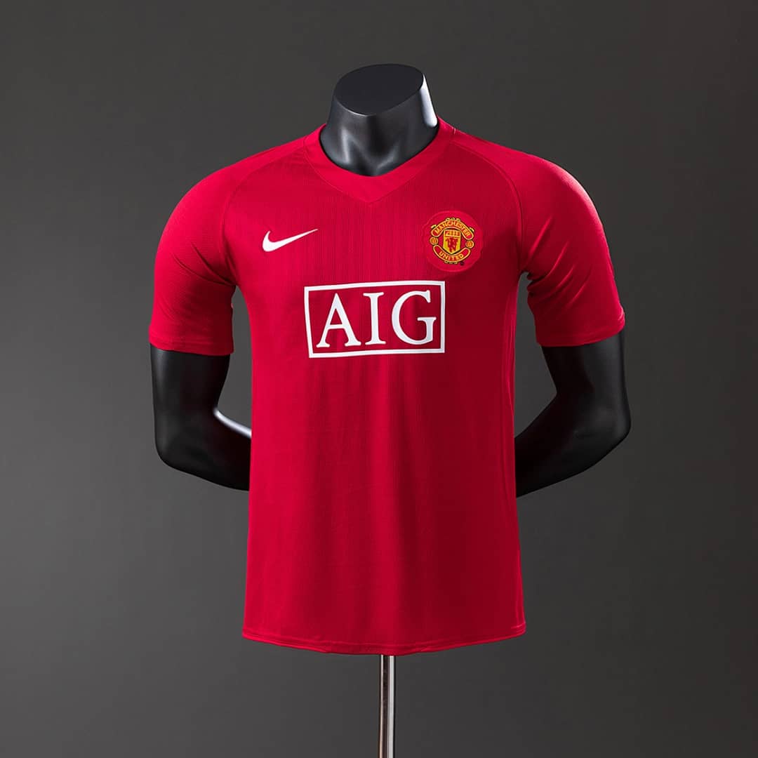 Camisola Principal do Manchester United 2007/2008 (Retro, Versao Jogador)