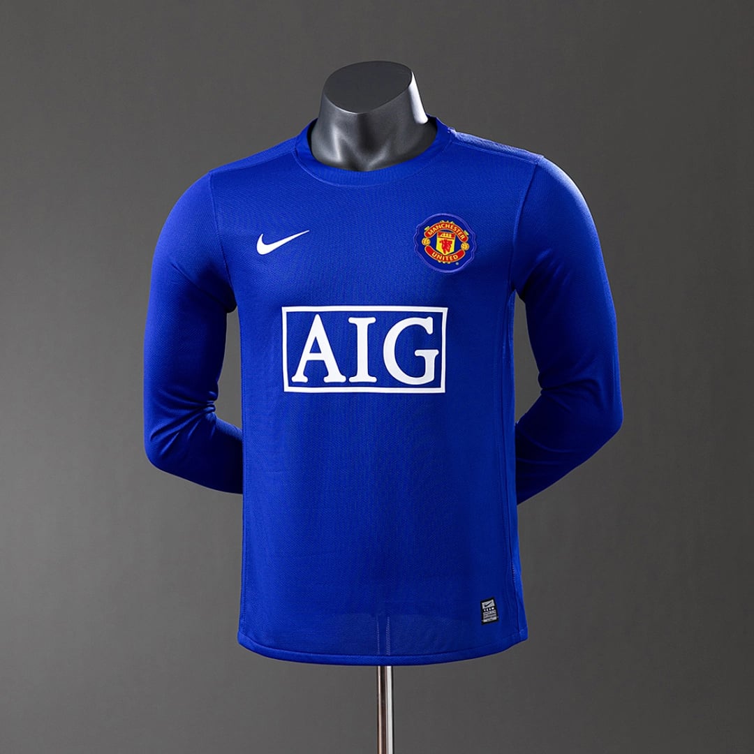 Camisola Terceira do Manchester United 2008/2009 (Retro, Versao Jogador, Manga Longa) - Vista 1