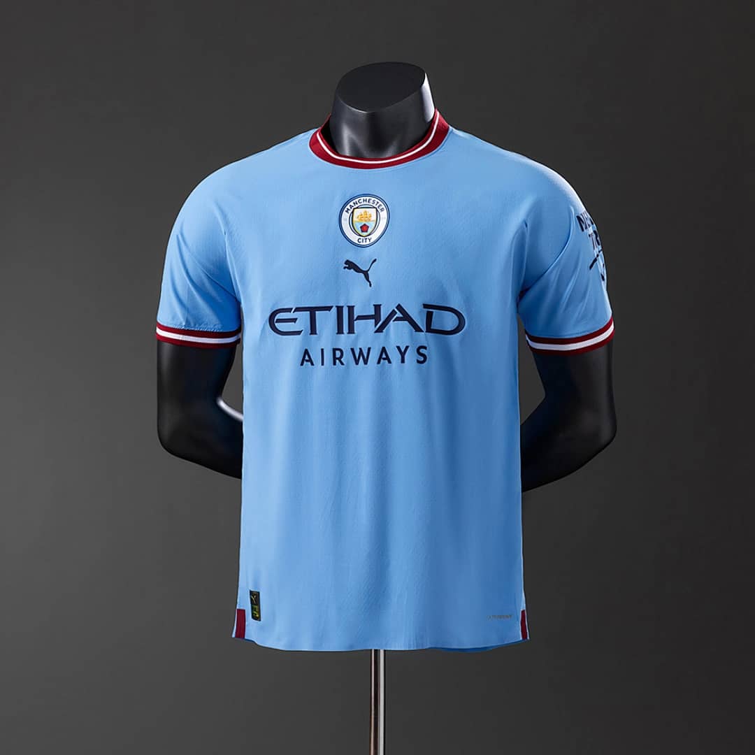 Camisola Principal do Manchester City 2022/2023 (Retro, Versao Jogador)