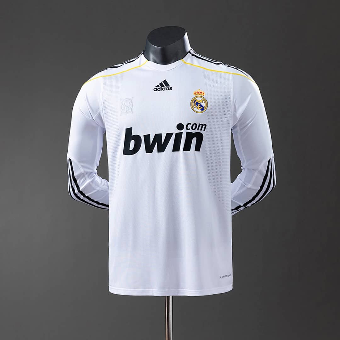 Camisola Principal do Real Madrid (Retro, Versao Jogador, Manga Longa)