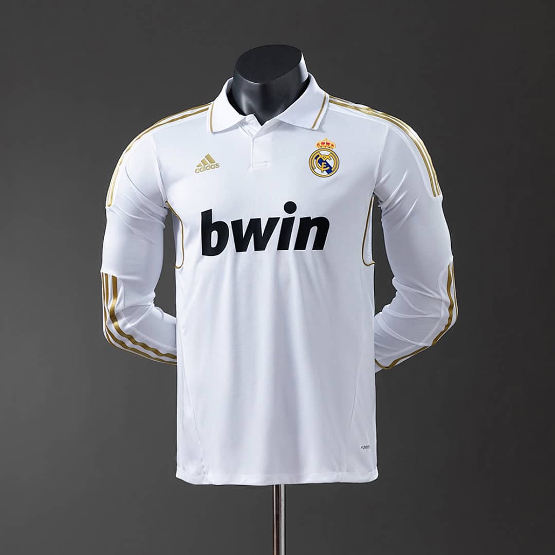 Camisola Principal do Real Madrid 2011/2012 (Retro, Versao Jogador, Manga Longa)