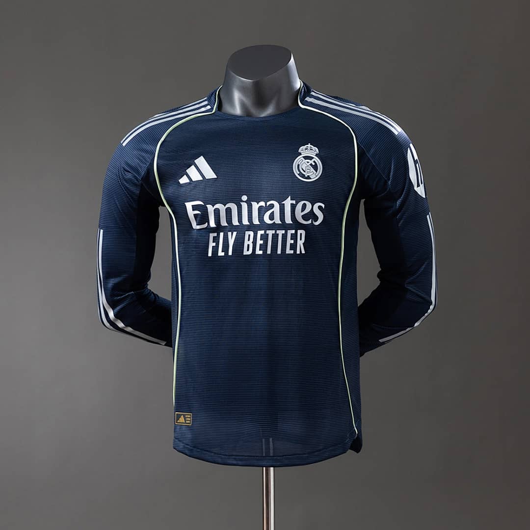 Camisola Alternativa do Real Madrid 2025/2026 (Versao Jogador, Manga Longa)