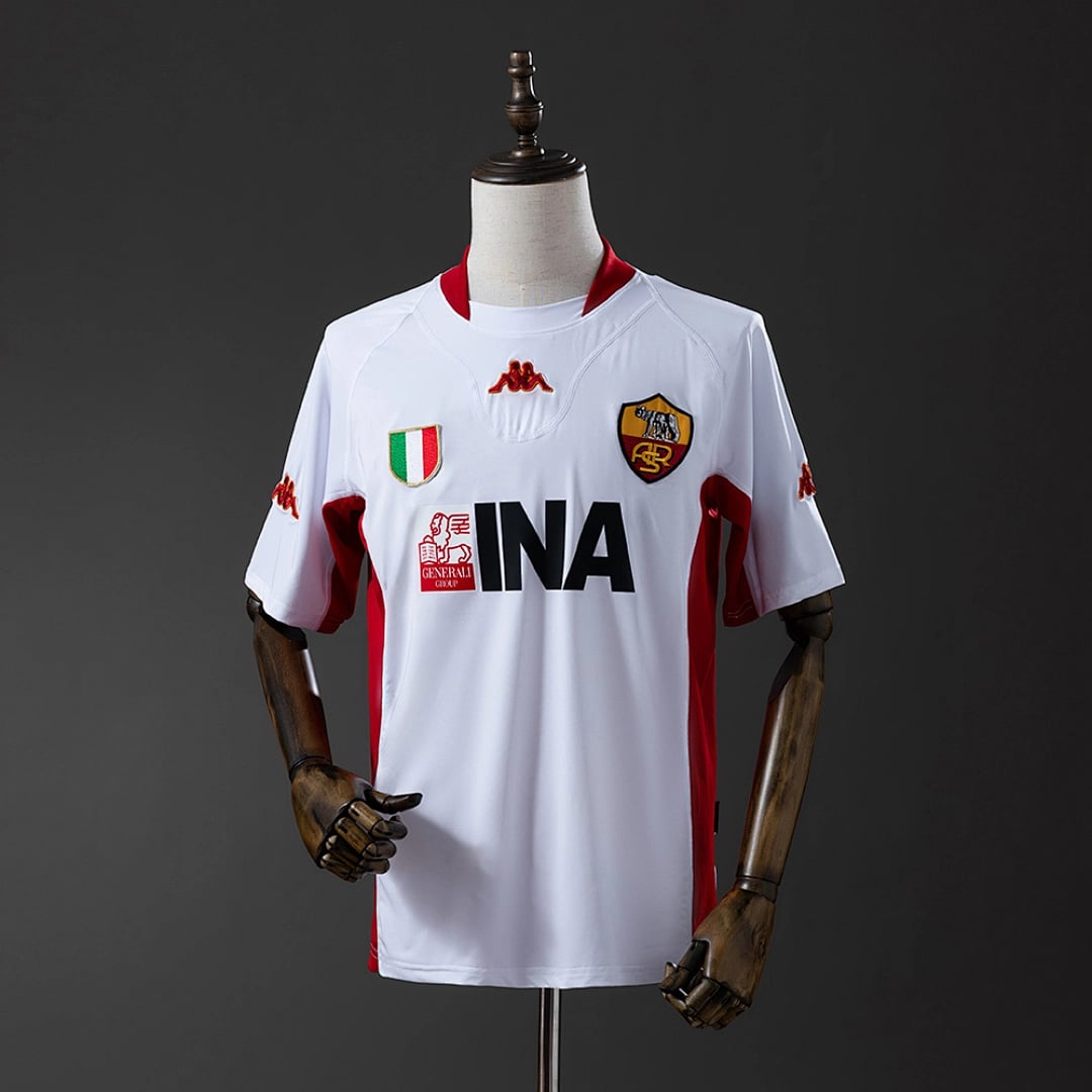 Camisola Alternativa do AS Roma 2001/2002 (Retro) - Vista 1