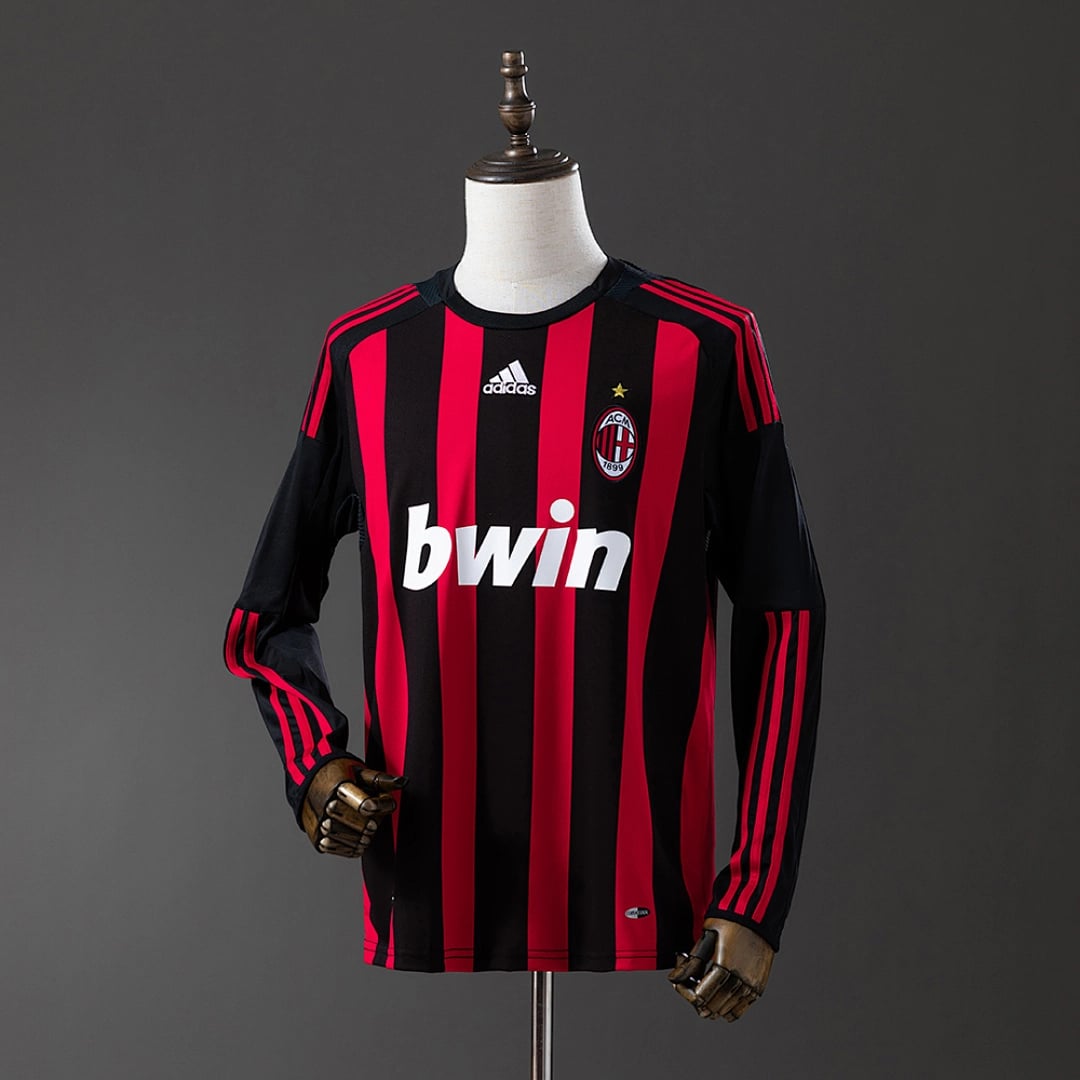 Camisola Principal do AC Milan 2008/2009 (Retro, Manga Longa) - Vista 1