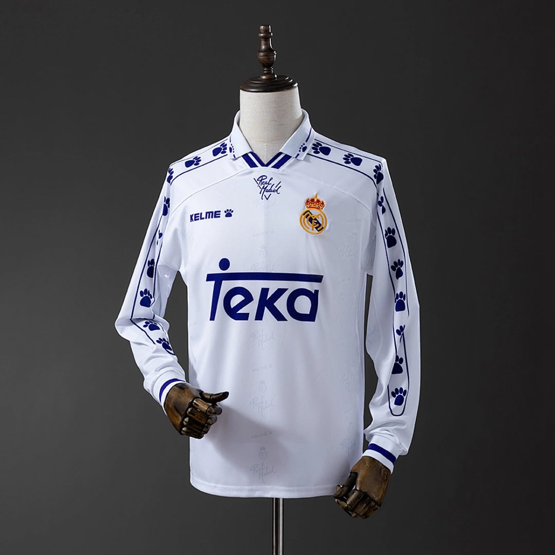 Camisola Principal do Real Madrid (Retro, Manga Longa) (2) - Vista 1