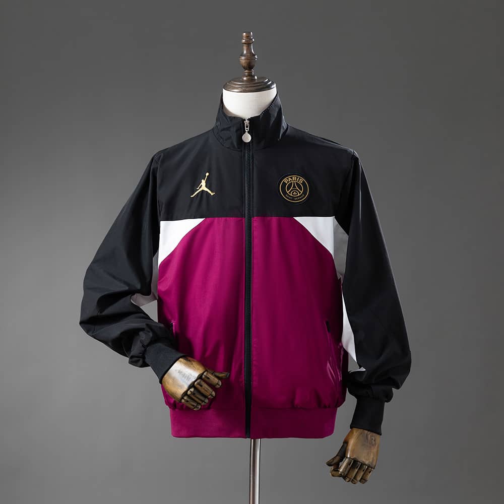 Corta‑Vento Colaboração PSG Preto & Roxo Psicadélico